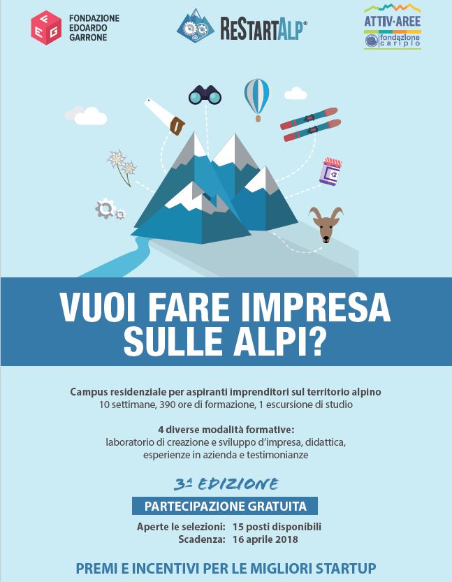 RestartAlp 2018 – Aperte le iscrizioni!