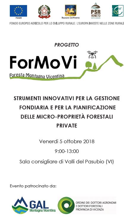 CORSO “STRUMENTI INNOVATIVI PER LA GESTIONE FONDIARIA E PER LA PIANIFICAZIONE DELLE MICRO-PROPRIETA’ FORESTALI PRIVATE”